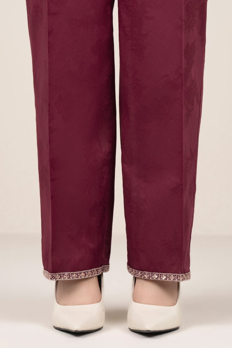 Embroidered Jacquard Straight Pants