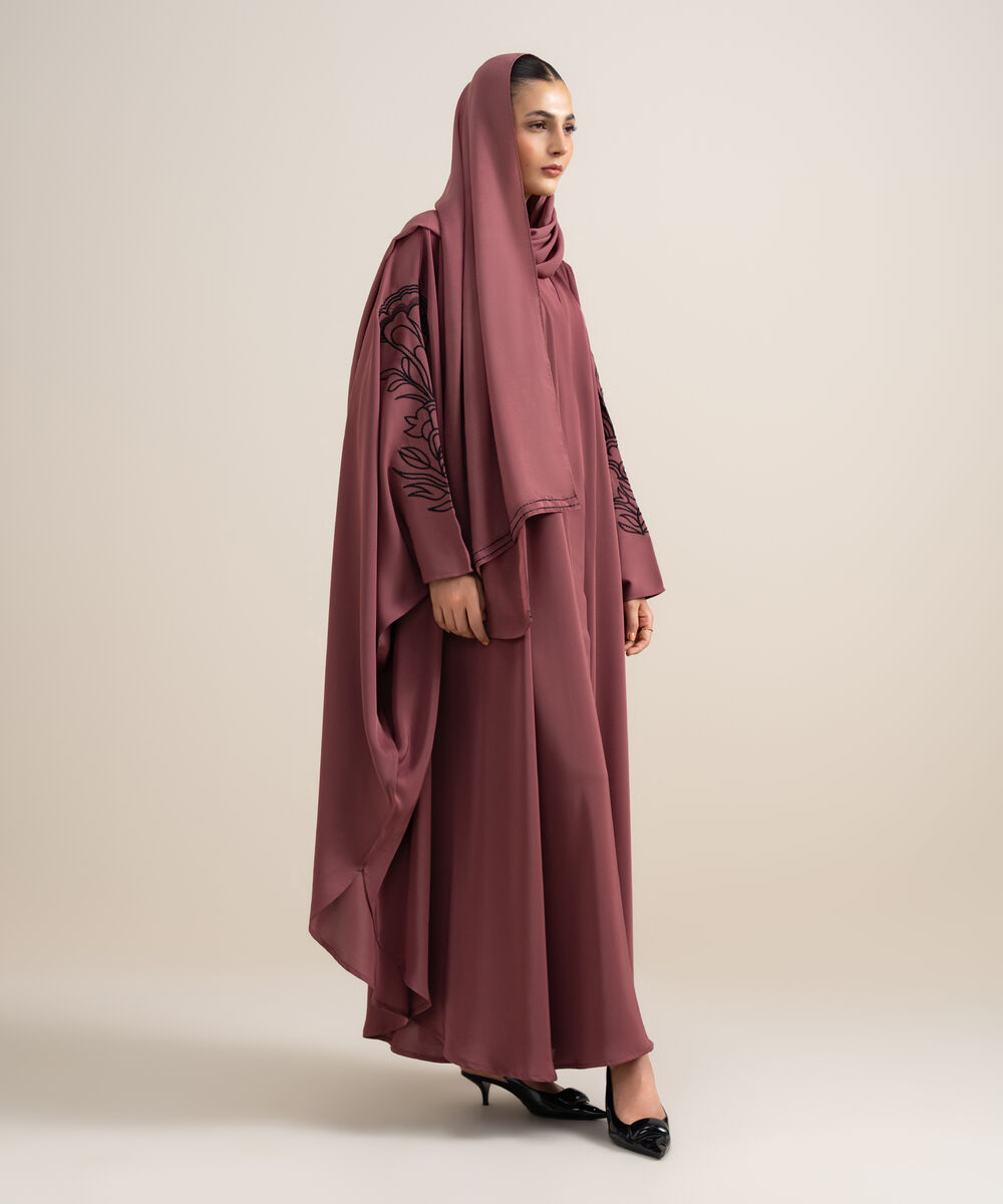Women's Magenta Kaftan Abaya Set