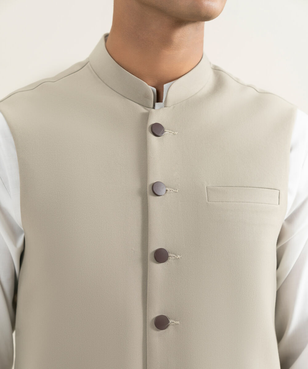 Men's olive Premium Wash & Wear Waistcoat