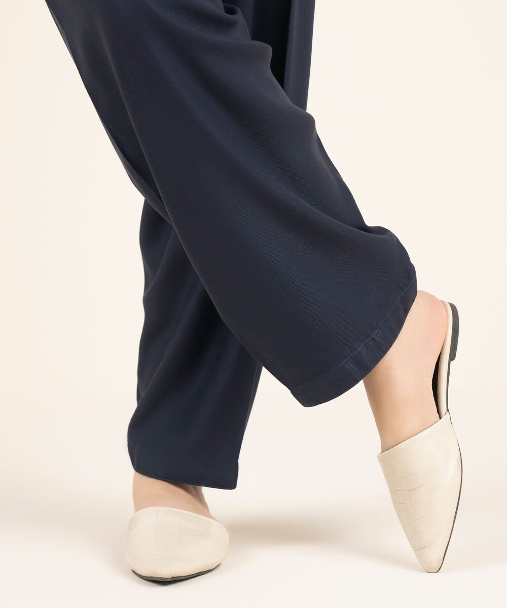 Women's RTW Bedford Solid Blue Shalwar