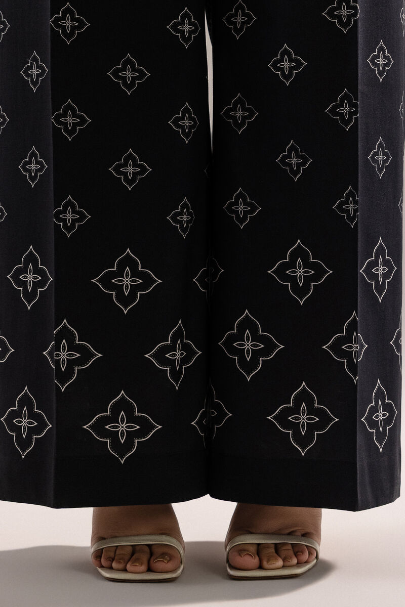 Printed Cambric Flared Pants