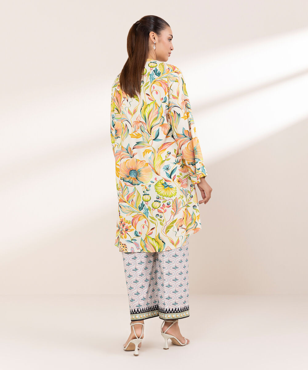 Women's RTW Arabic Lawn Multi Printed Boxy Shirt