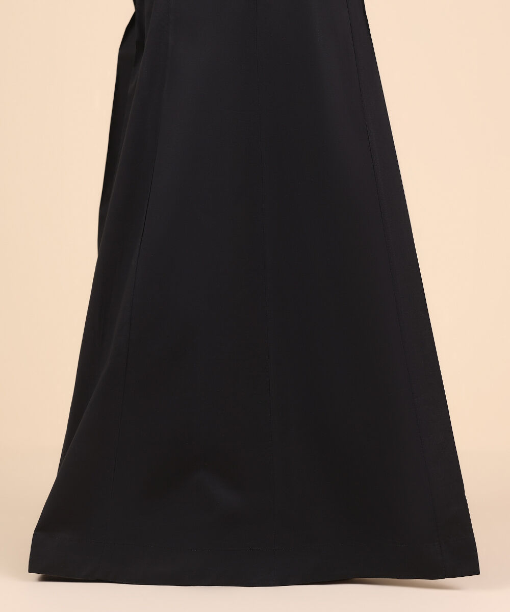 Women's Pret Cambric Black Solid Sharara