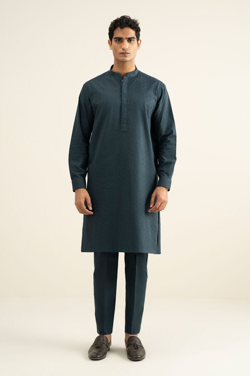 Embroidered Cotton Suit