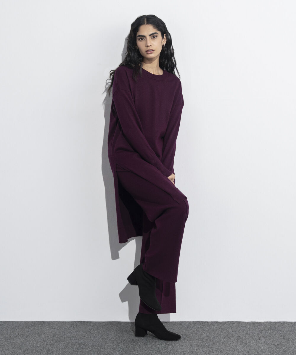 Women's Western Wear Merlot Sweater Knit Long Top