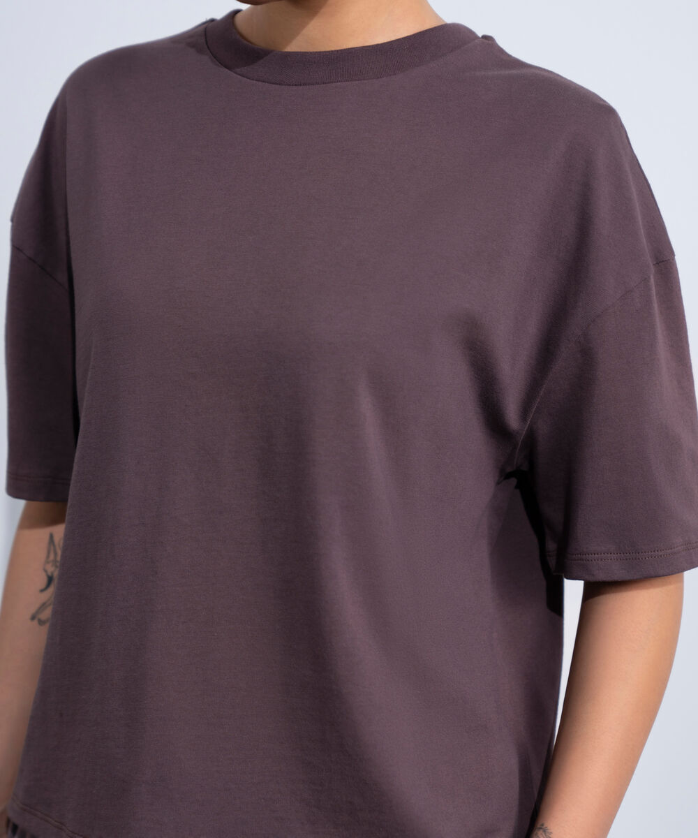 Women's Western Brown Loose Fit Supima T-Shirt