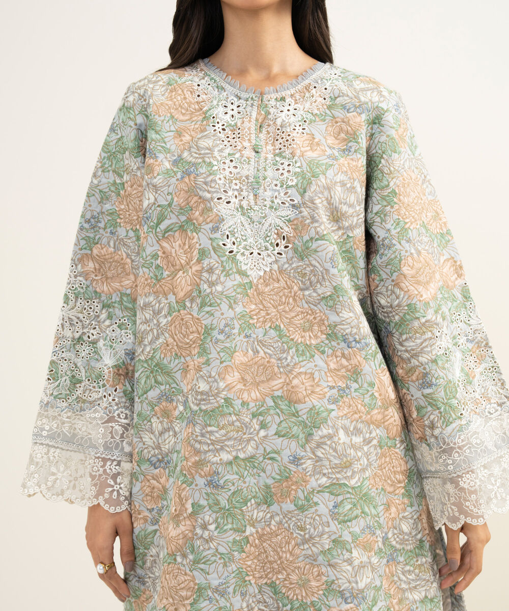 Women's Unstitched Extra Weft Jacquard Embroidered Grey 3 Piece Suit