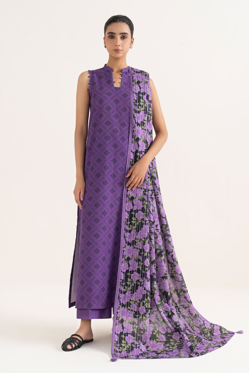 3 Piece - Printed Lawn  Suit