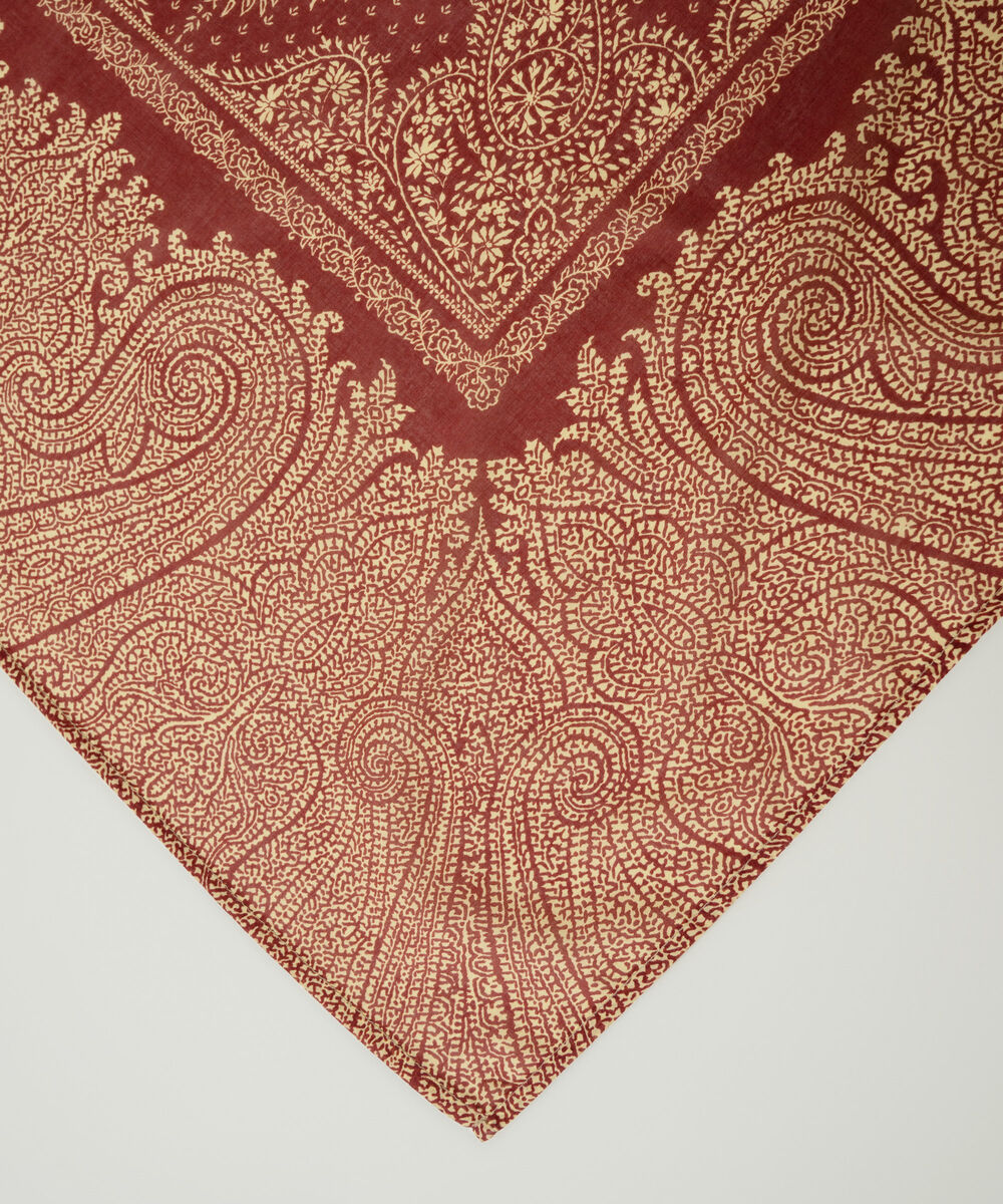 Lawn Printed Maroon Dupatta
