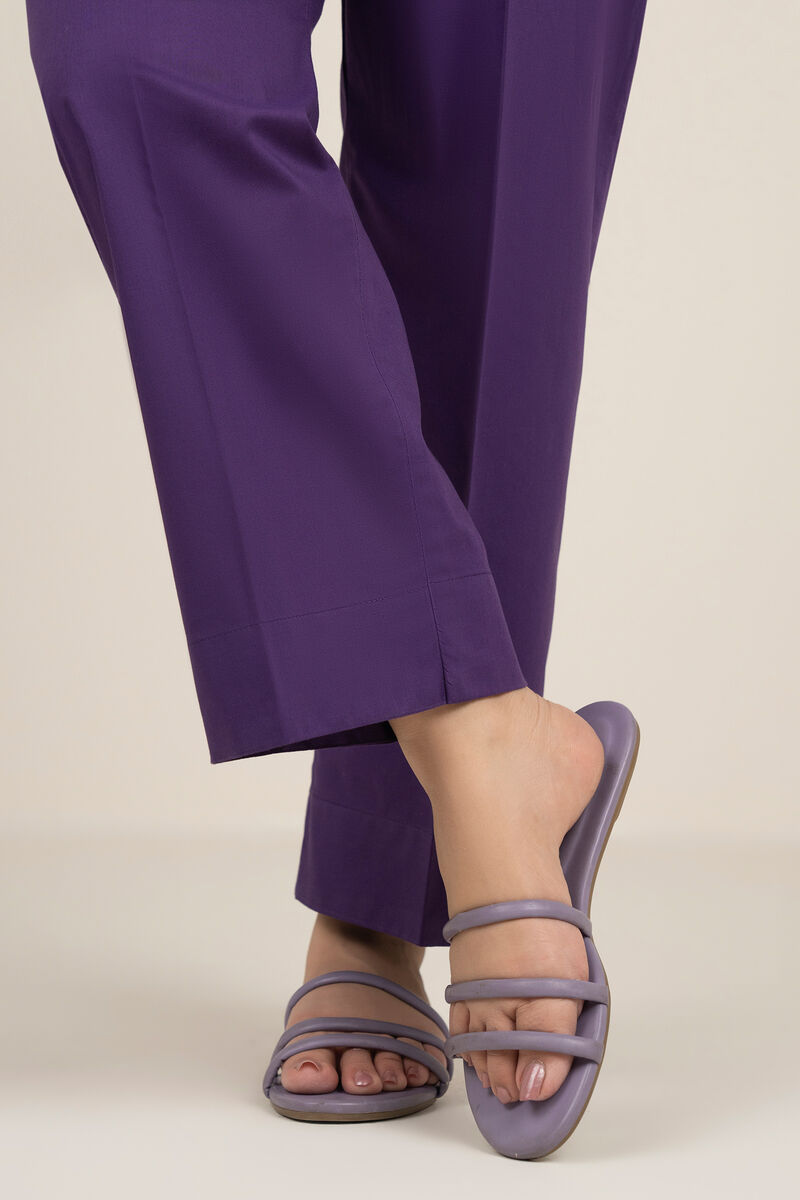 Solid Cambric Straight Pants