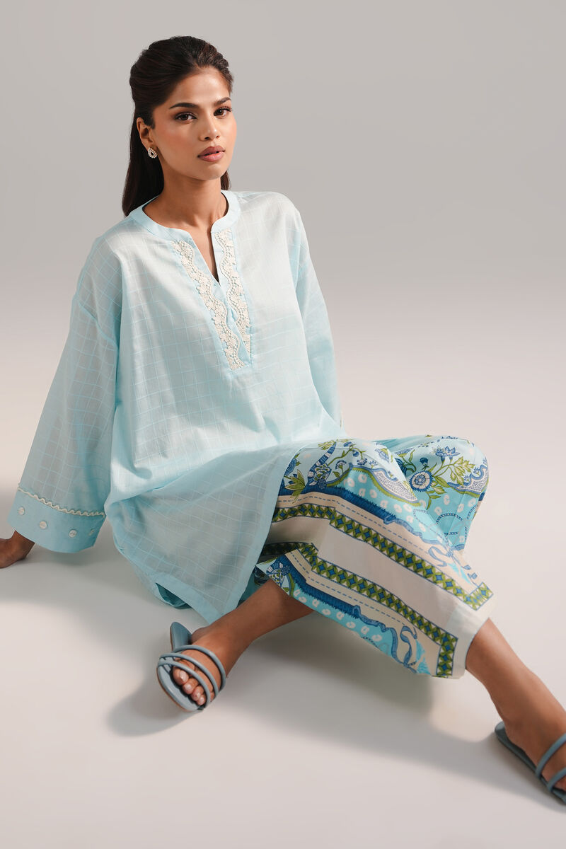 2 Piece - Embroidered Dobby Suit