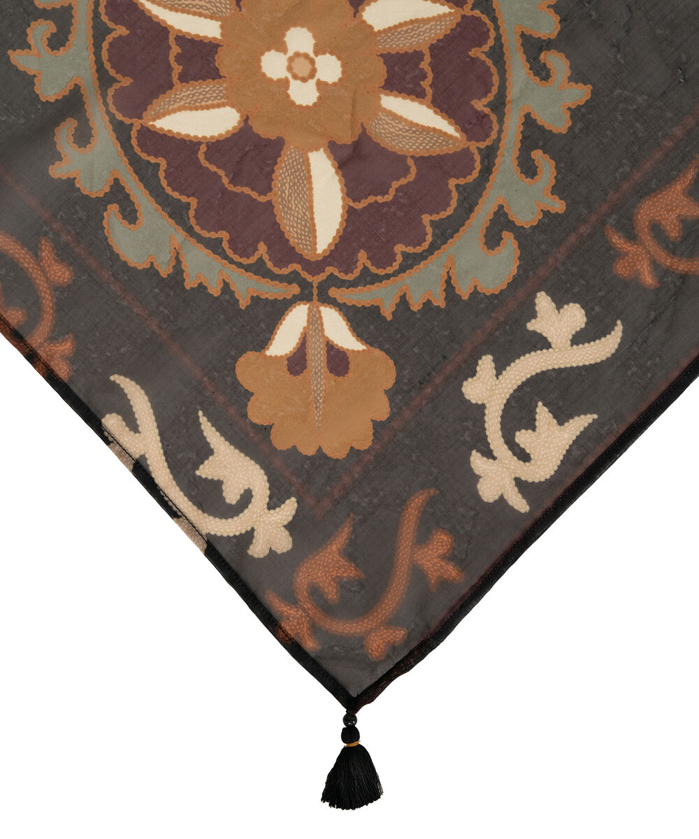 Blended Tissue Black Printed Dupatta