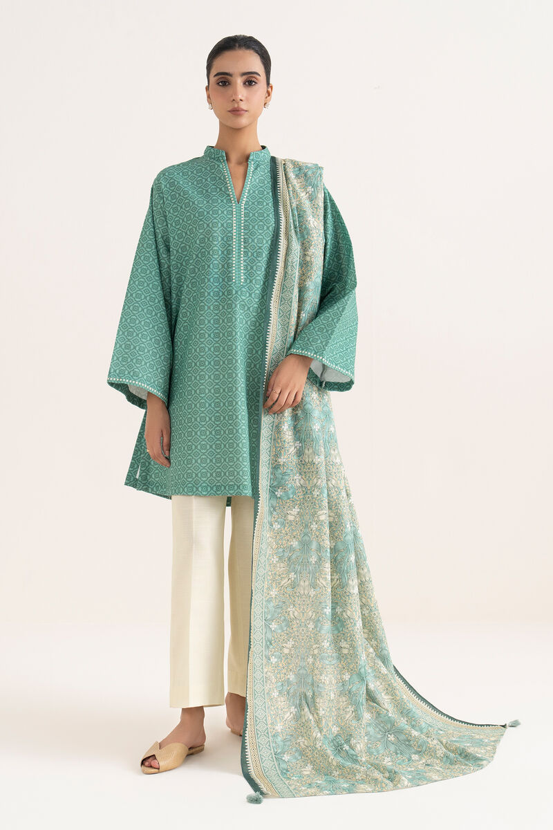 2 Piece - Printed Light Khaddar  Suit