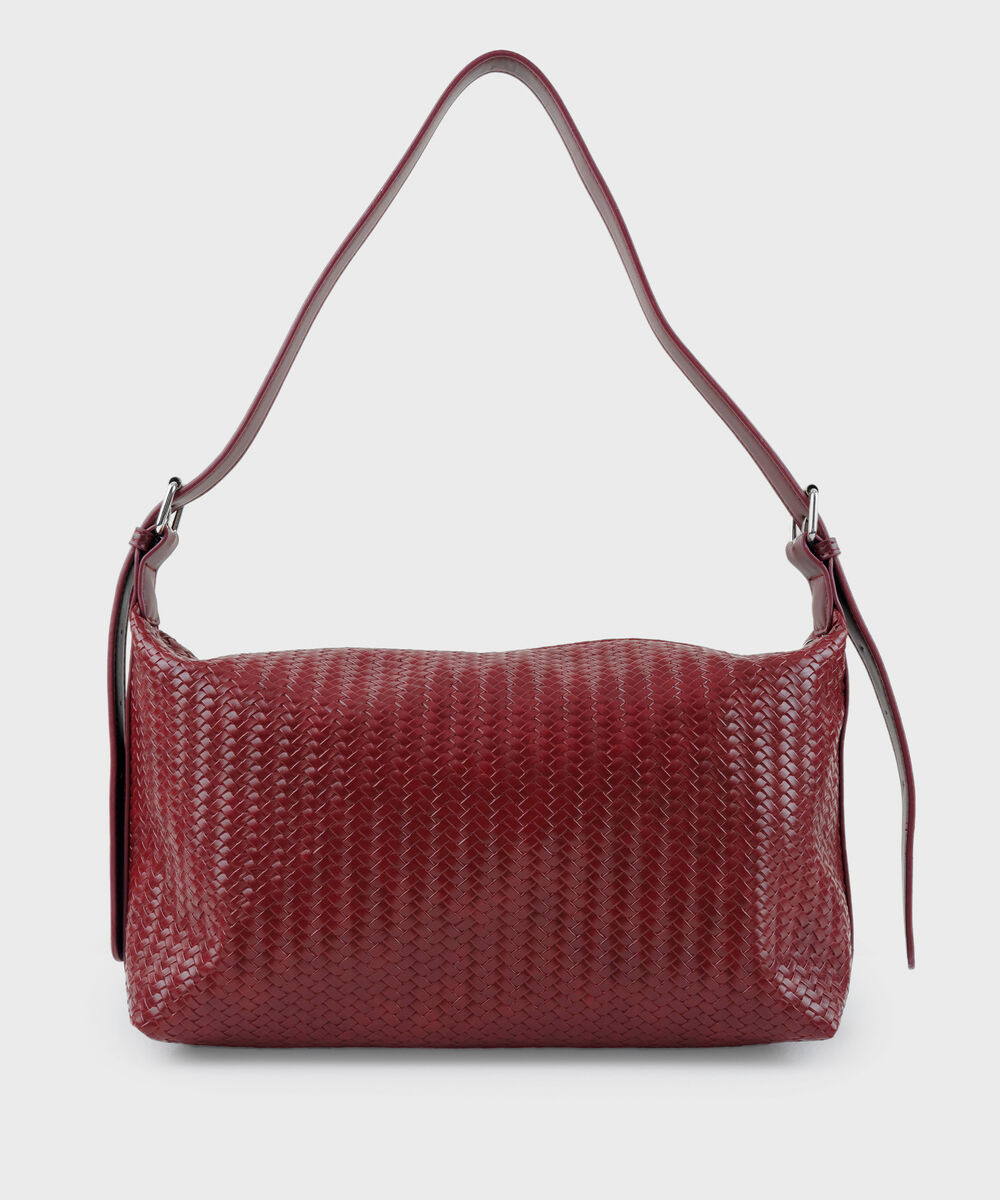 Women's Red Shoulder  Bag With Adjustable Straps