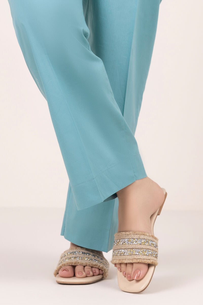 Solid Lawn Straight Pants