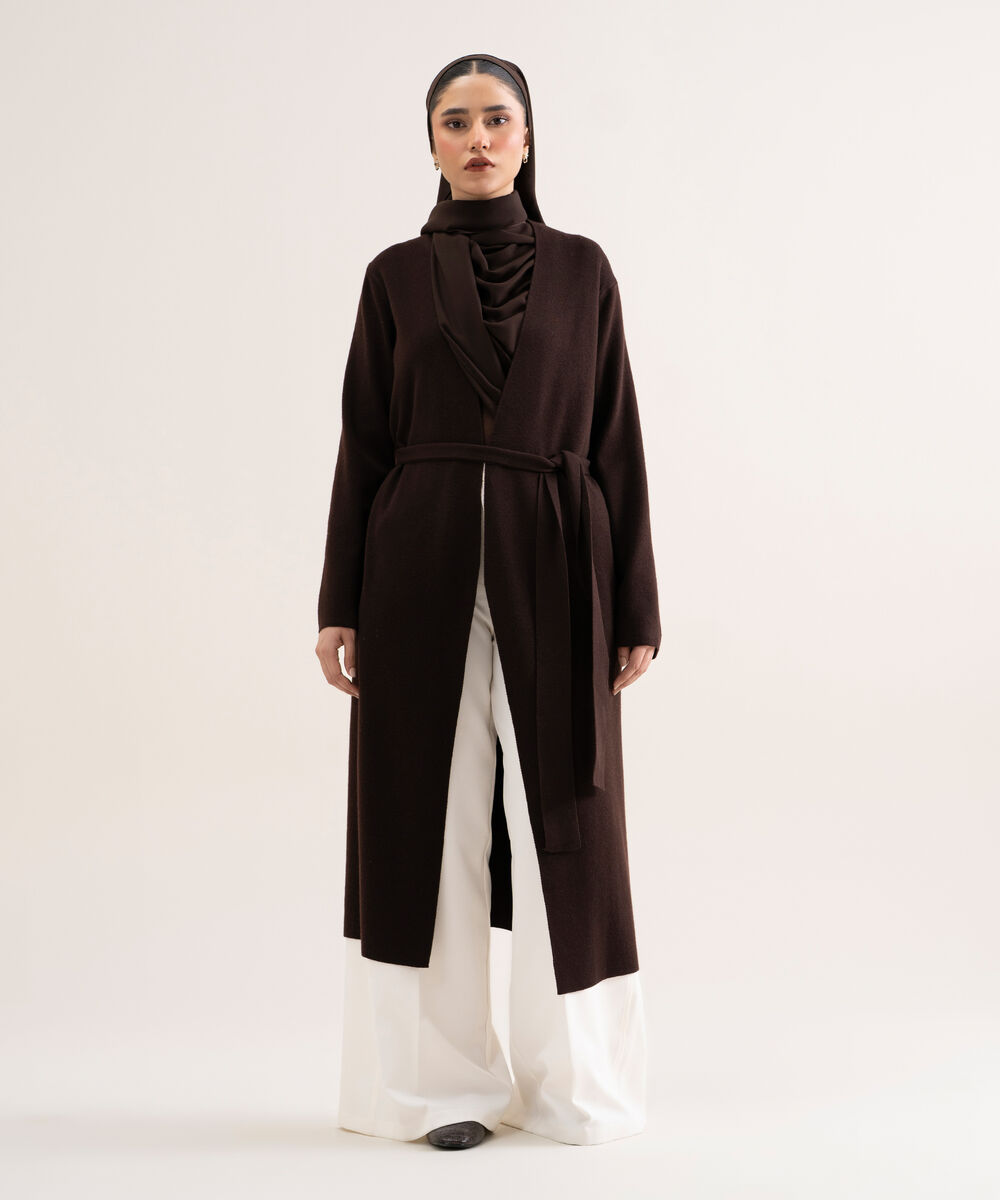 Women's Polyester Brown Hijab