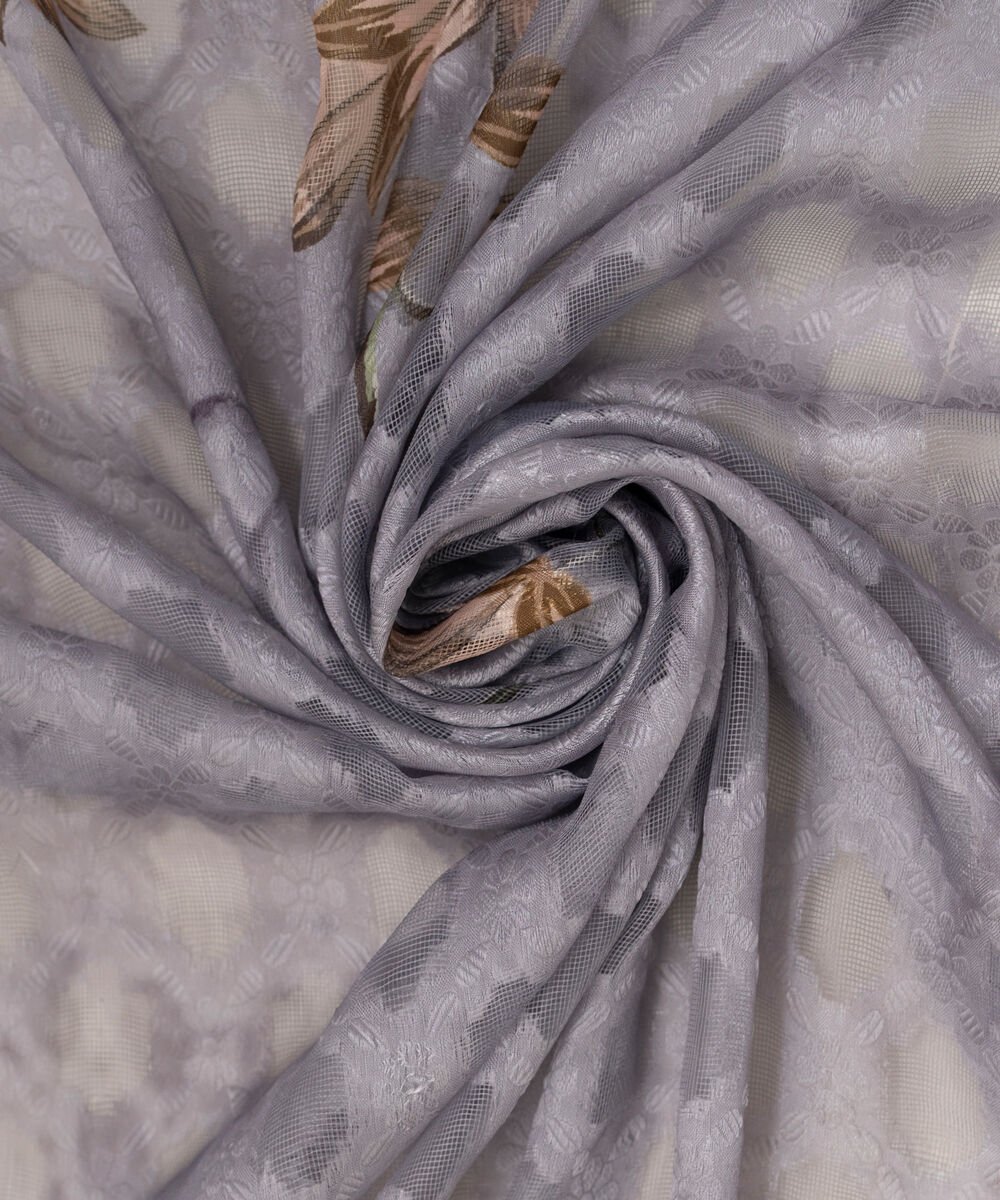 Women's RTW Brochea Jacquard Printed Purple Dupatta