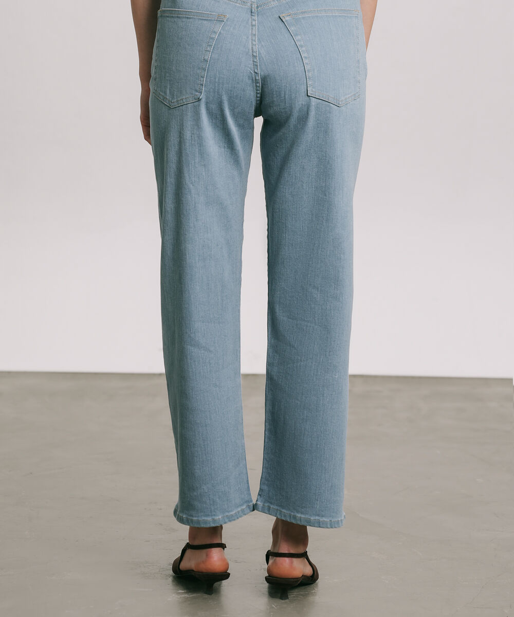 Women's Western Wear Blue High Rise Ankle Straight Jeans