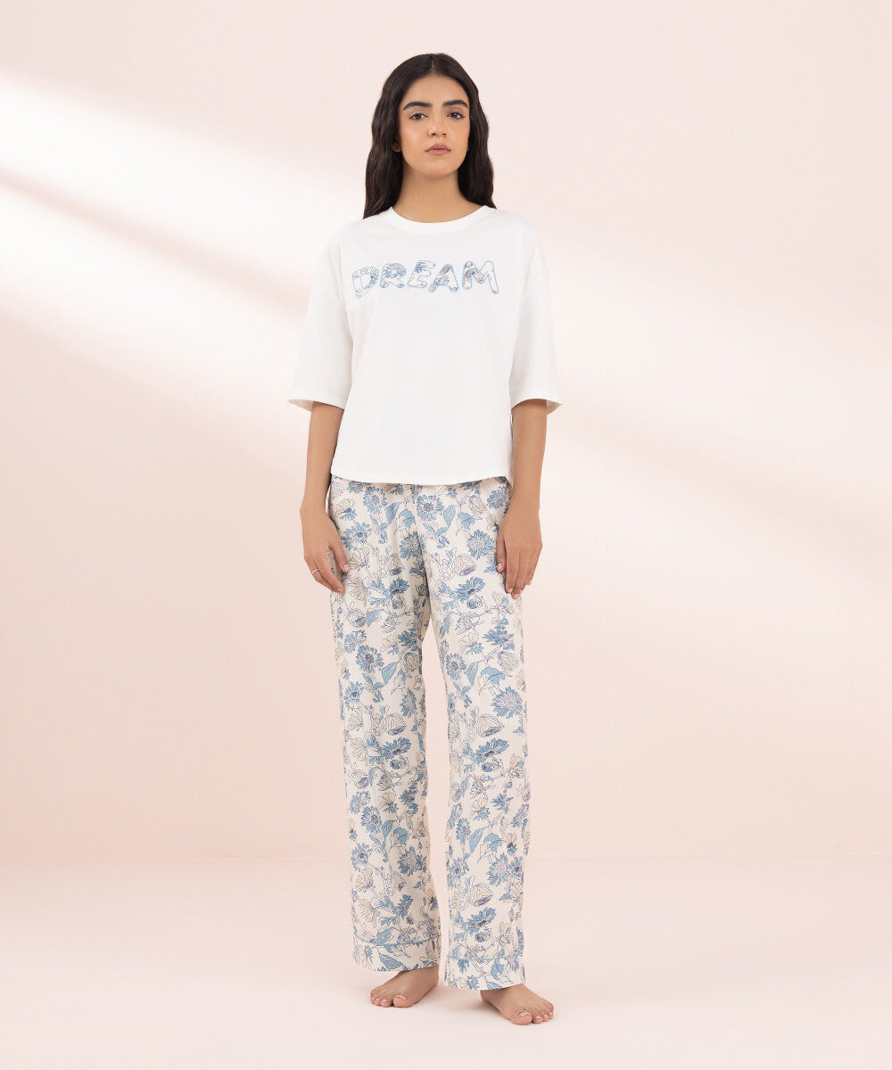 Women's Sleepwear T-Shirt With Applique