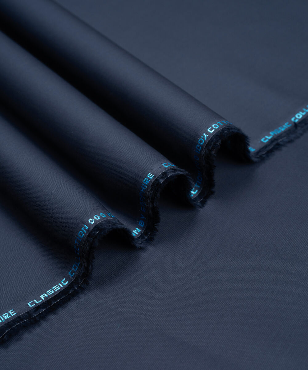 Men's Unstitched Two-Piece Teal Green Cotton Dobby Suit