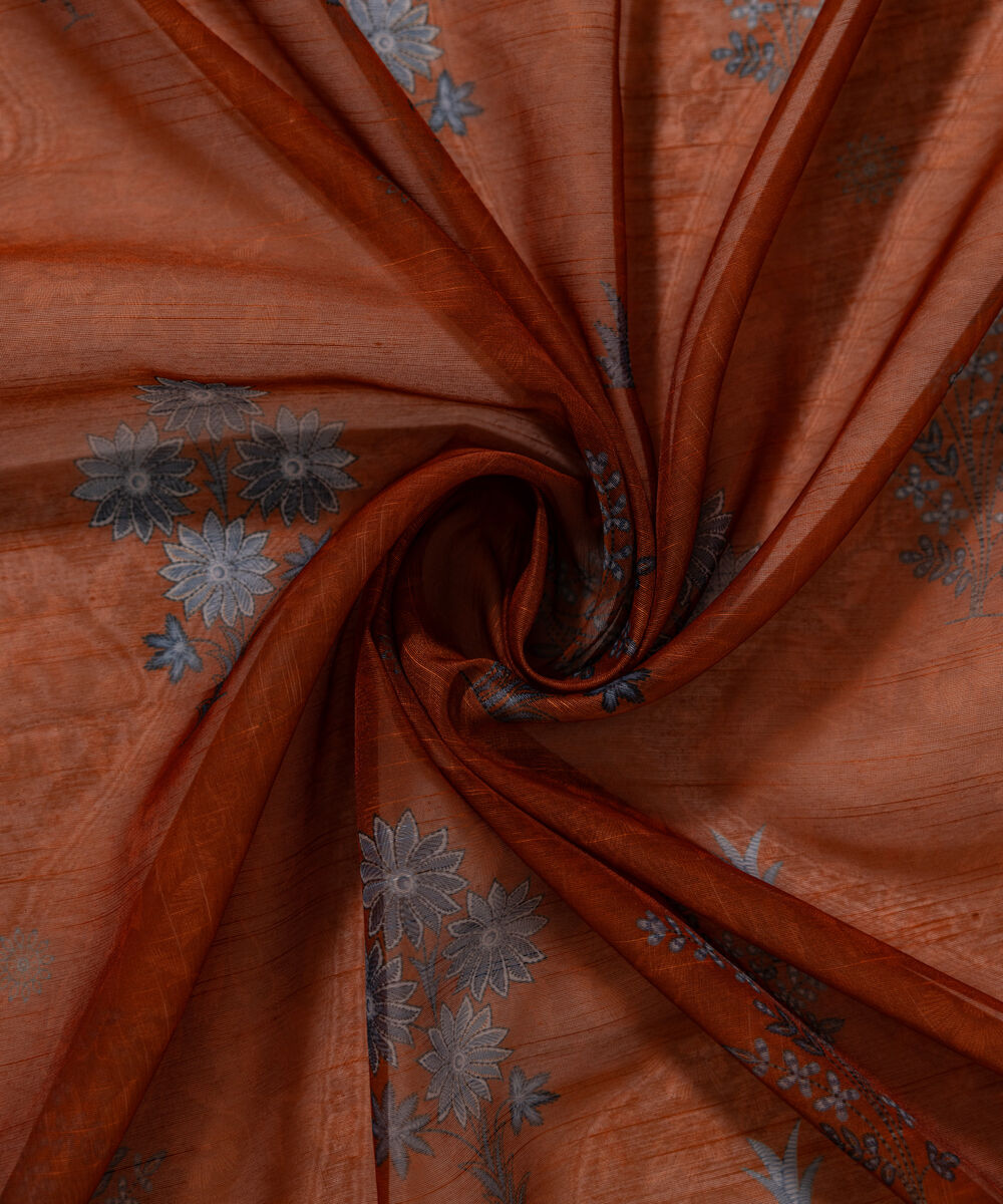 Manaar Printed Rust Dupatta