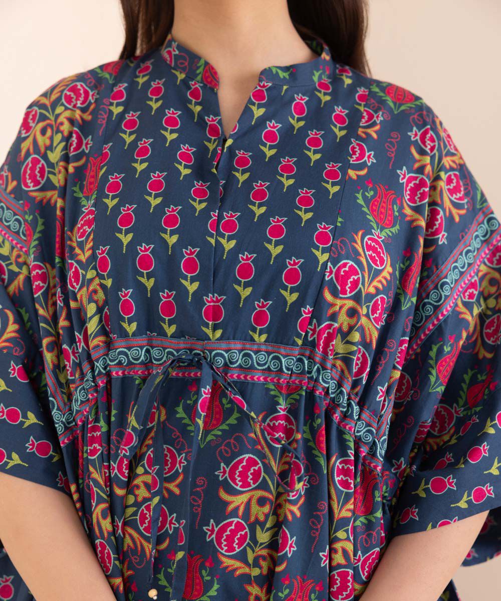 Woman - Multi Printed Cambric Kaftan