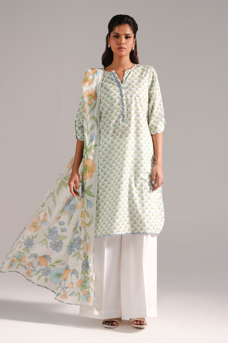 2 Piece - Printed Dobby Suit