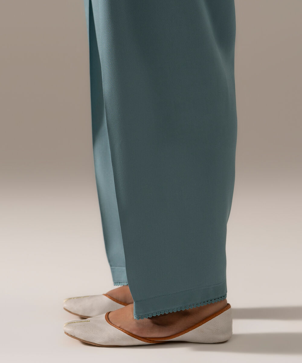 Women's RTW Viscose Marina Solid Grey Shalwar