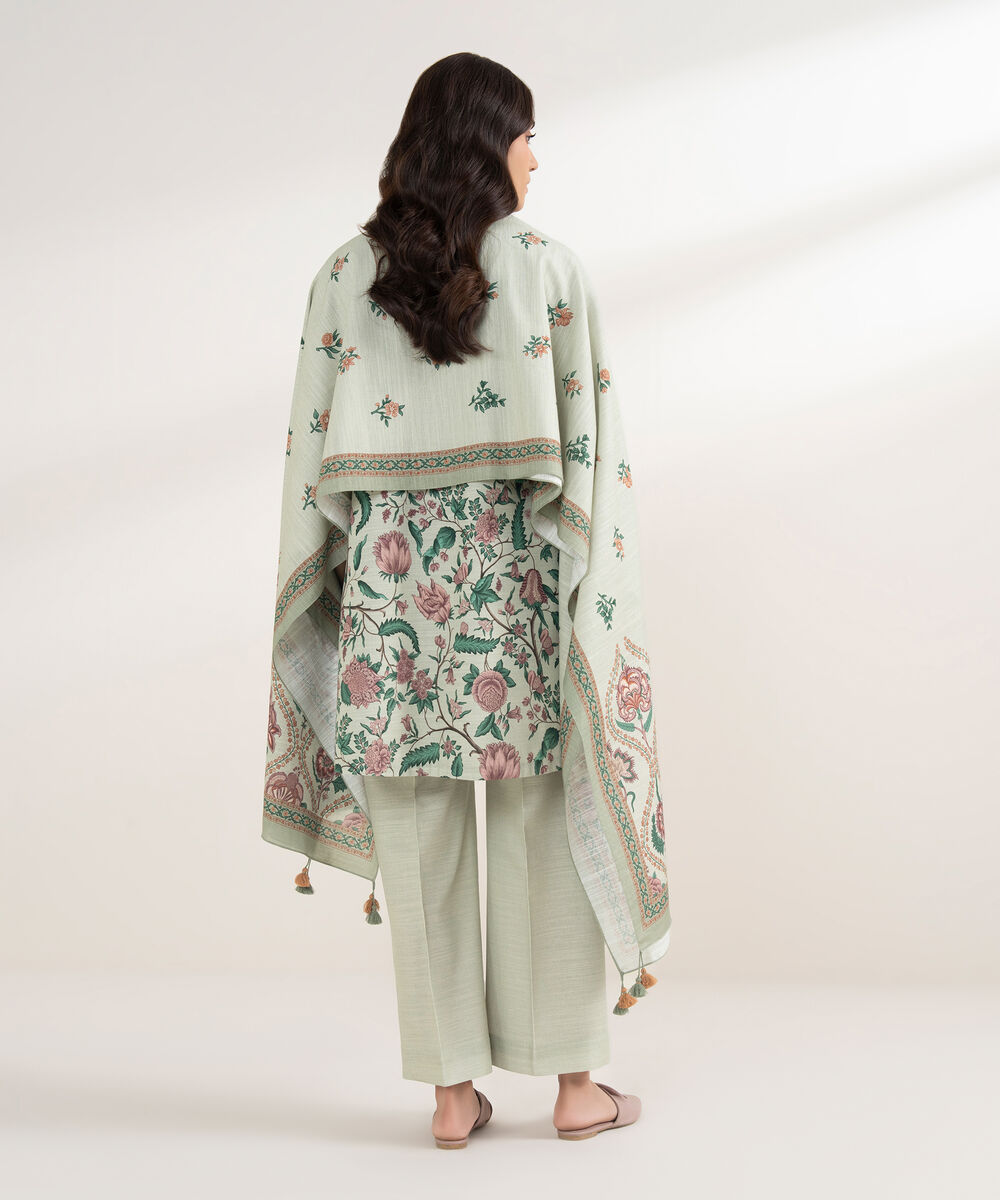 Women's Unstitched Khaddar 3 Piece Suit