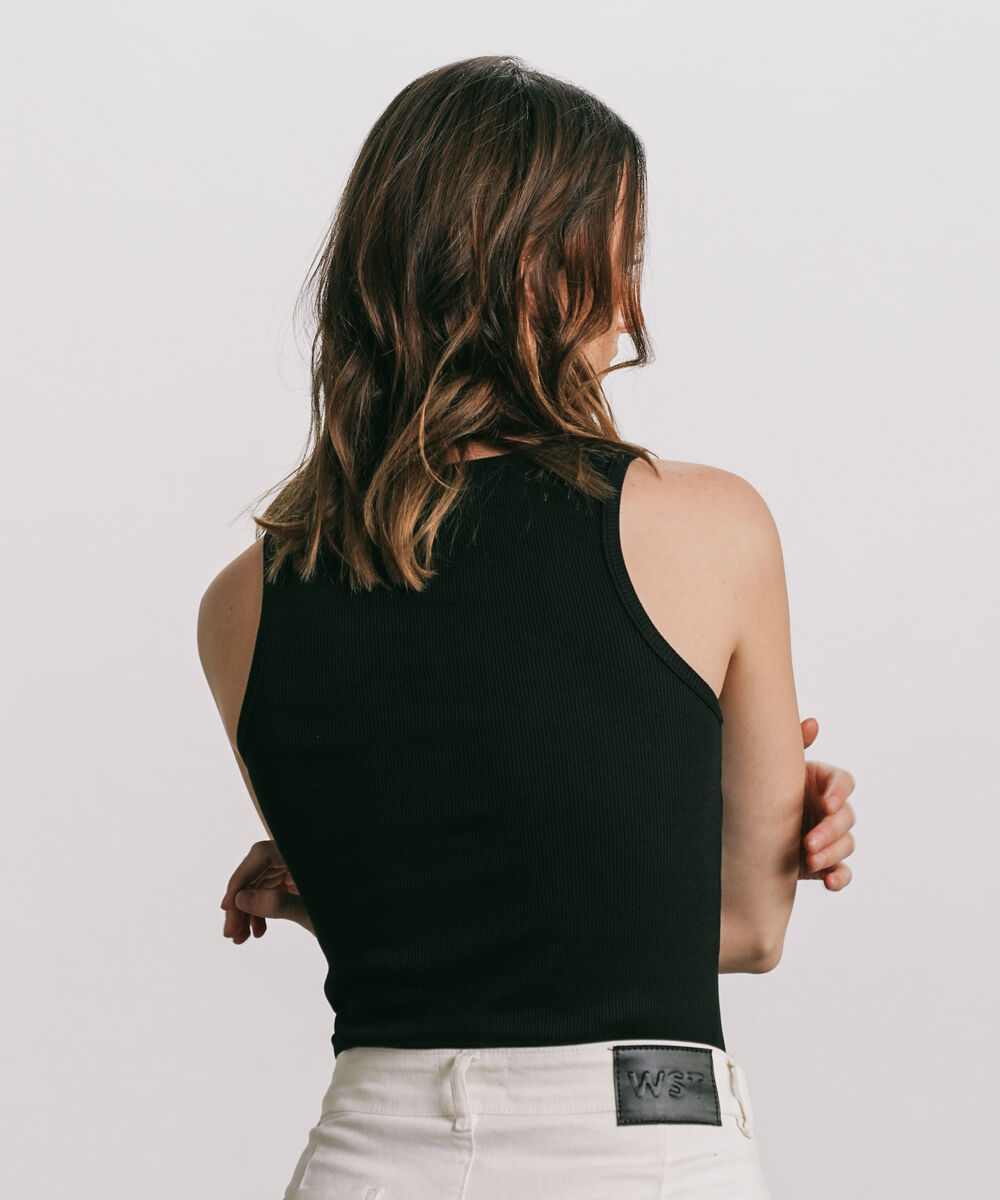 Women's Western Wear Black Scoop Neck Knit Top