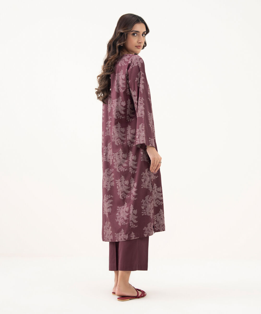 Women's RTW Cotton Viscose Printed A-Line Red Shirt