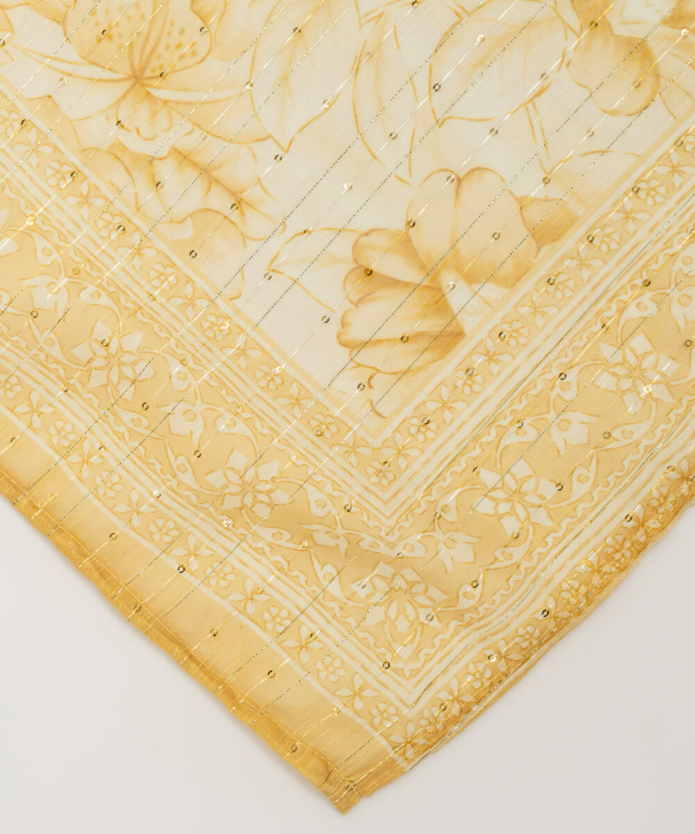 Tussar Silk Manaar Printed Dupatta