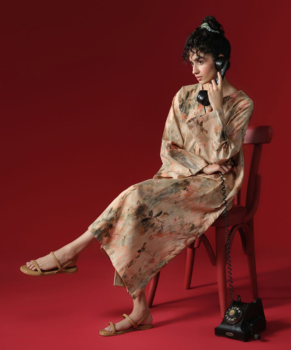 Printed Seersucker Shirt