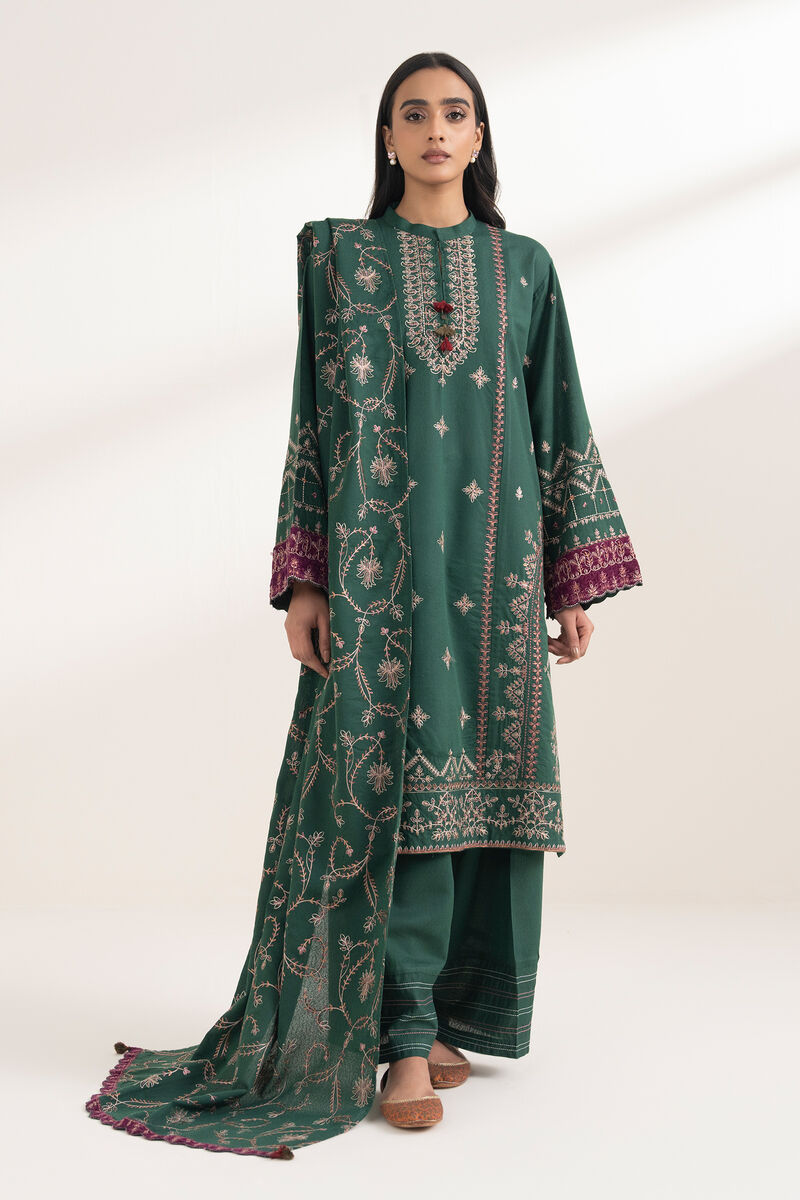 3 Piece - Embroidered Karandi Suit
