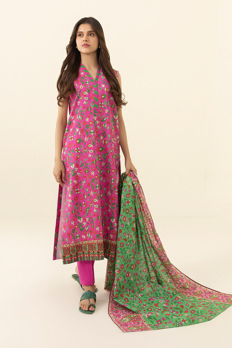 3 Piece - Printed Lawn Suit