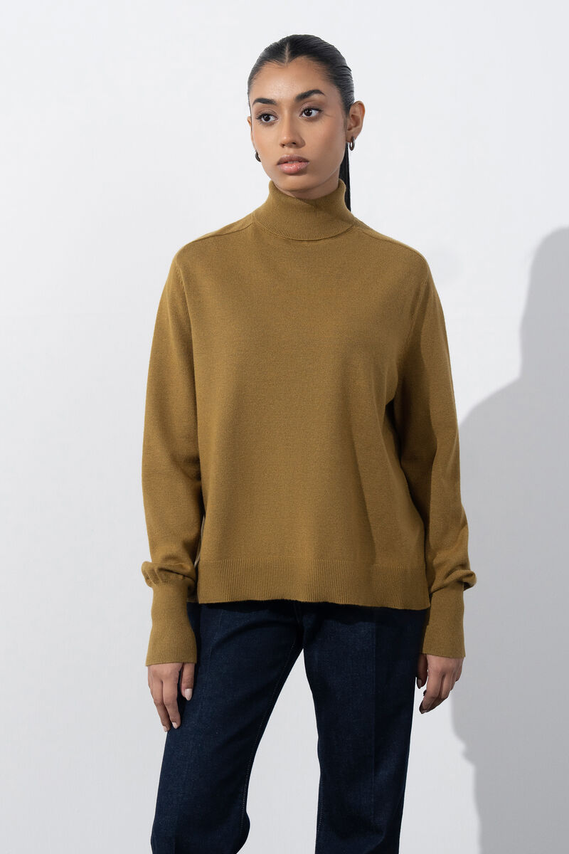 Turtle Neck Knit Sweater