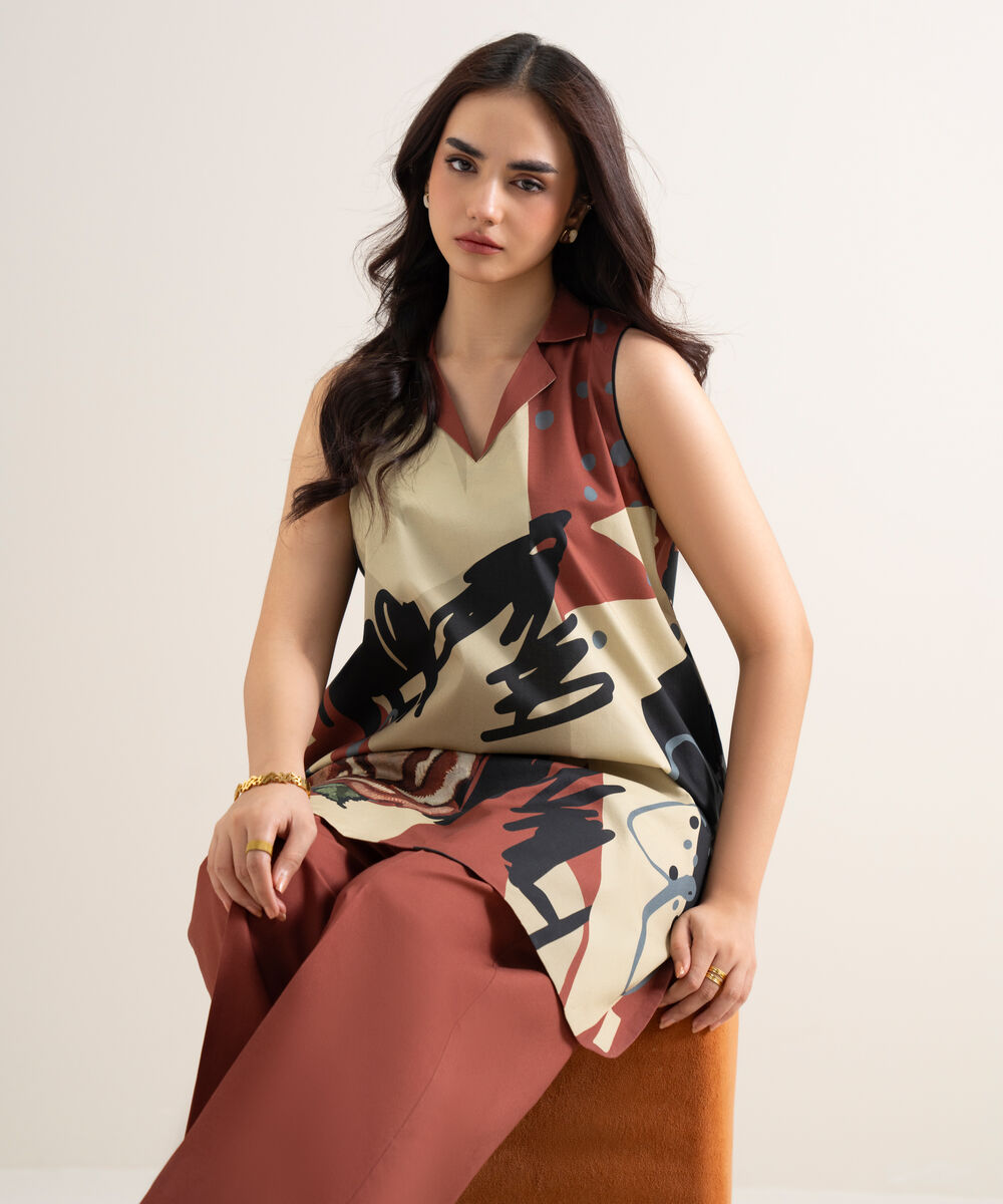Women's Unstitched Lawn Printed Multi  2 Piece Suit