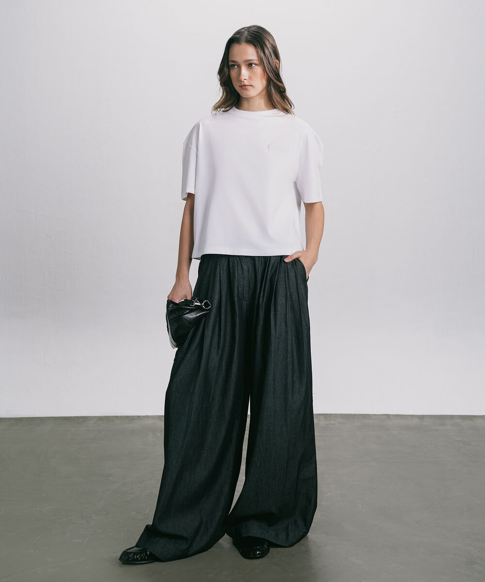 Women's Western Wear White Relaxed Fit Wst T-Shirt