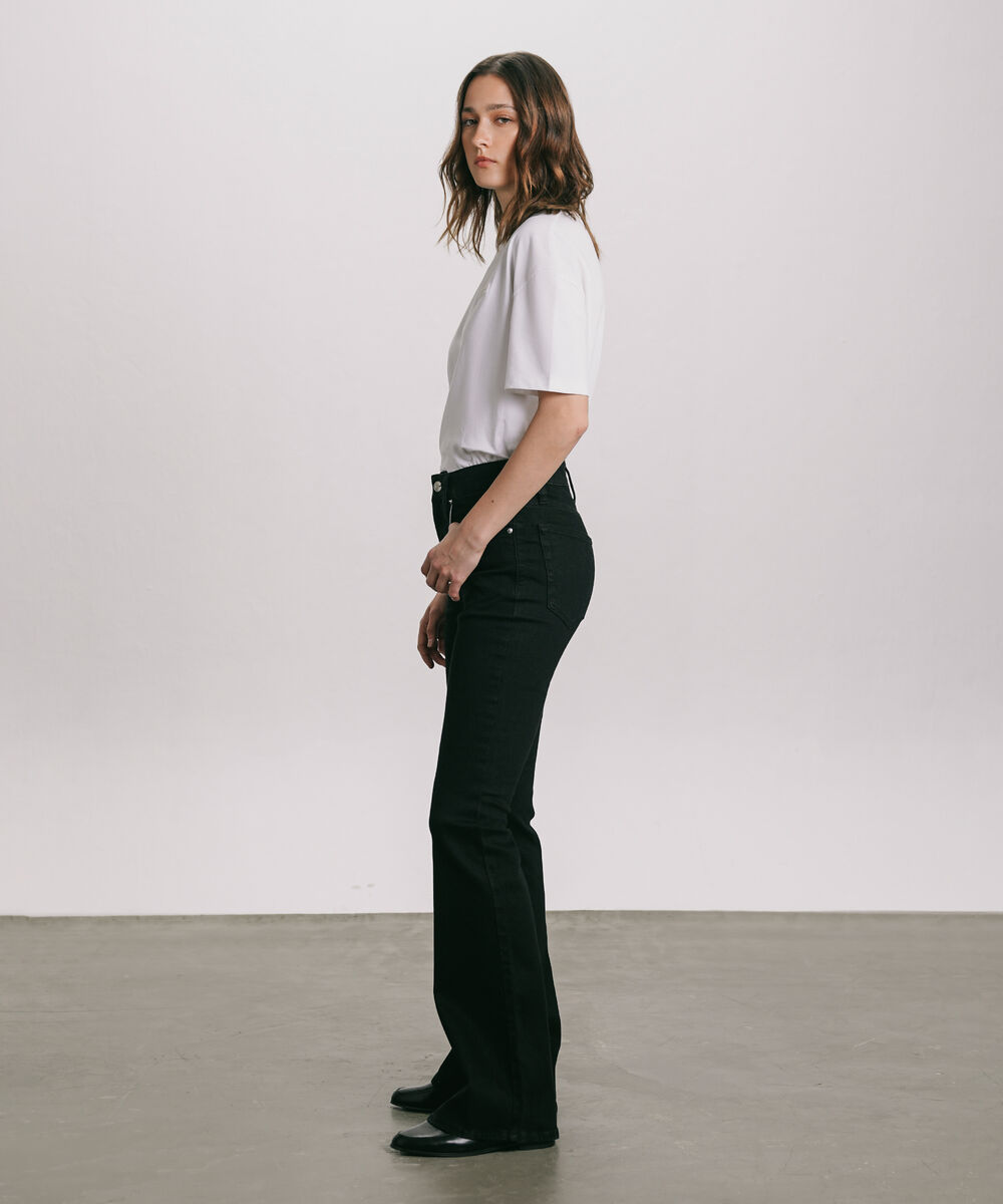 Women's Western Wear Black High Rise Bootcut Jeans