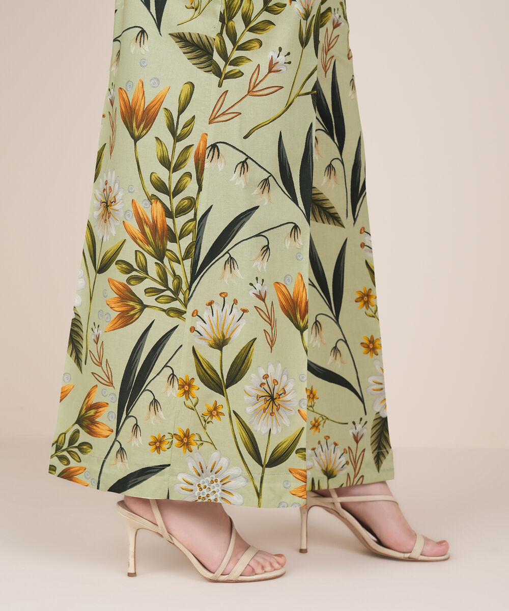 Women's RTW Cambric Multi Printed Flared Pants