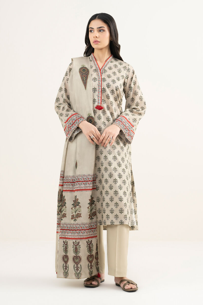 3 Piece - Printed Lawn Suit