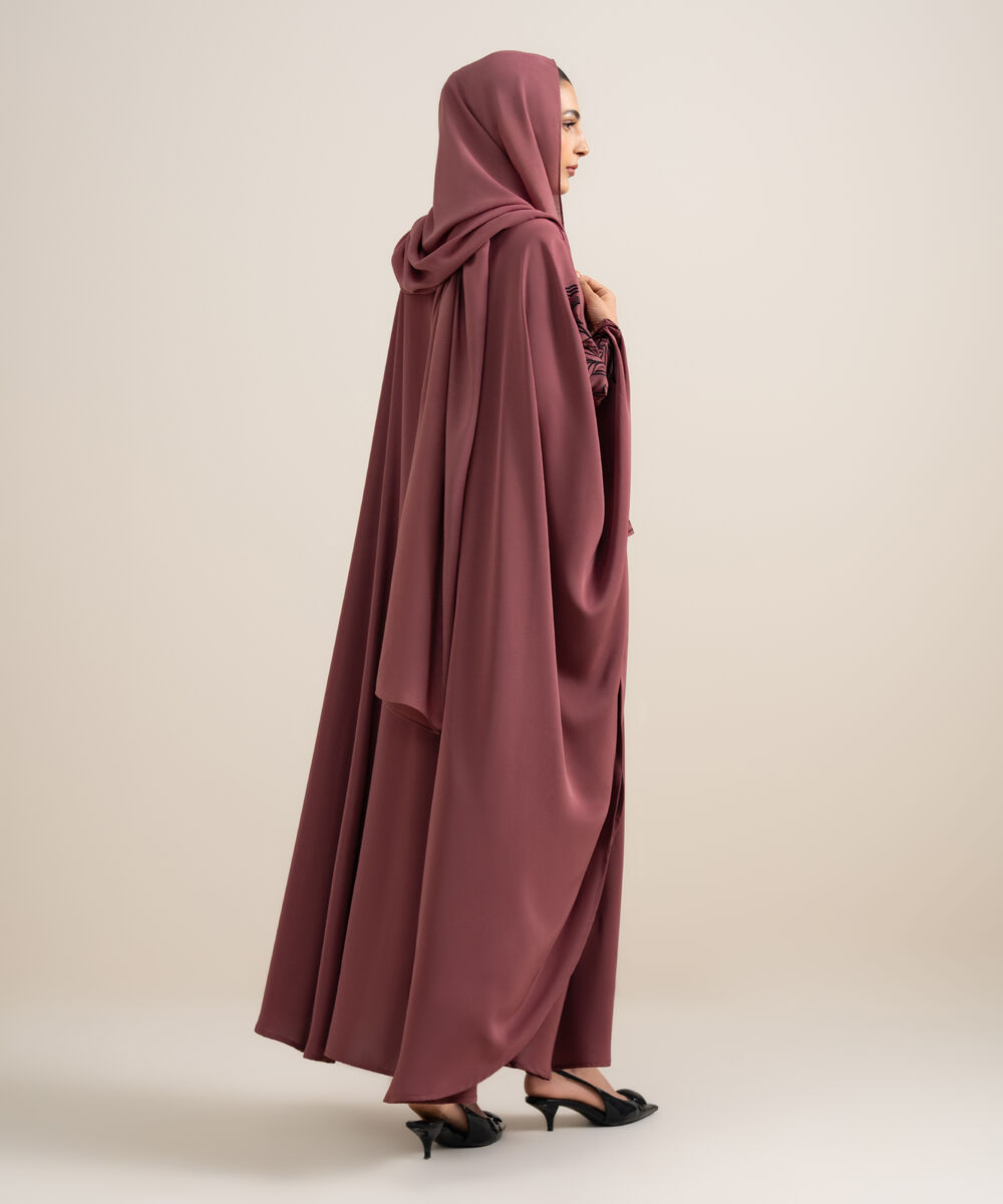 Women's Magenta Kaftan Abaya Set