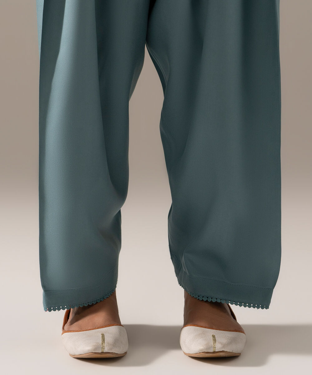 Women's RTW Viscose Marina Solid Grey Shalwar