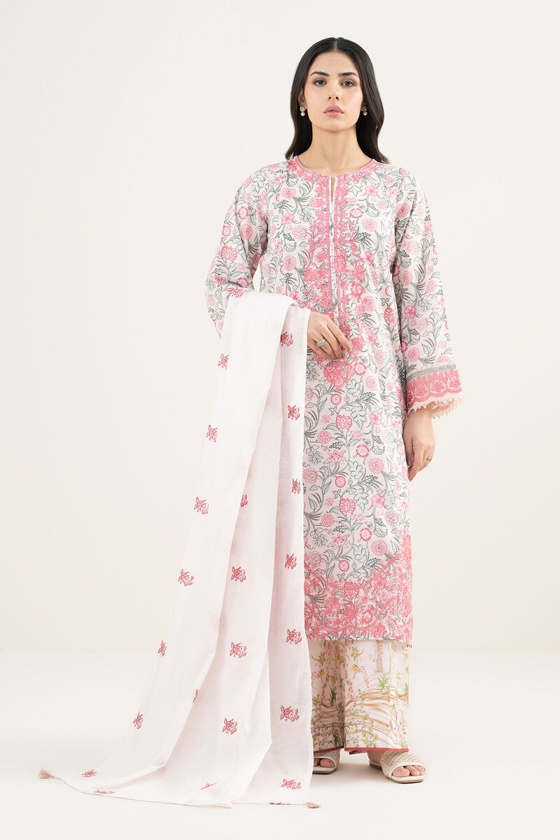 Embroidered Lawn Dupatta