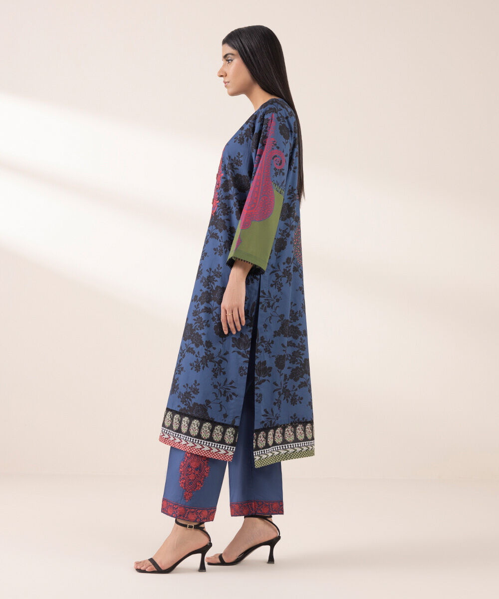 Women's RTW Lawn Multi Embroidered A-Line Shirt