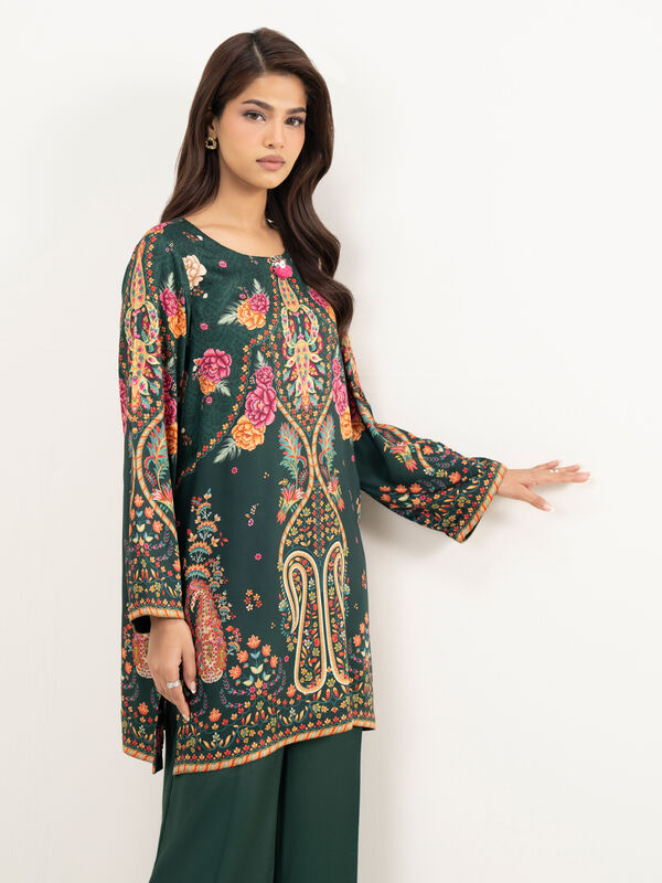 2 Piece - Printed Viscose Satin Suit