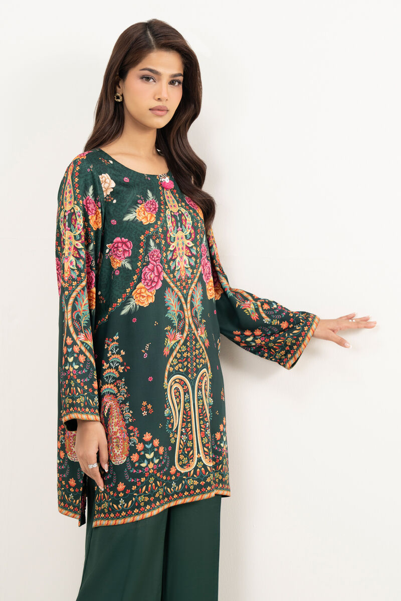 2 Piece - Printed Viscose Satin Suit