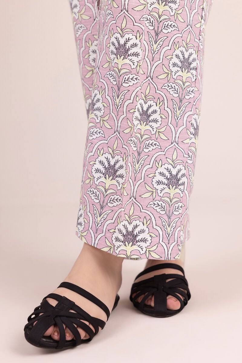 Printed Khaddar Straight Pants