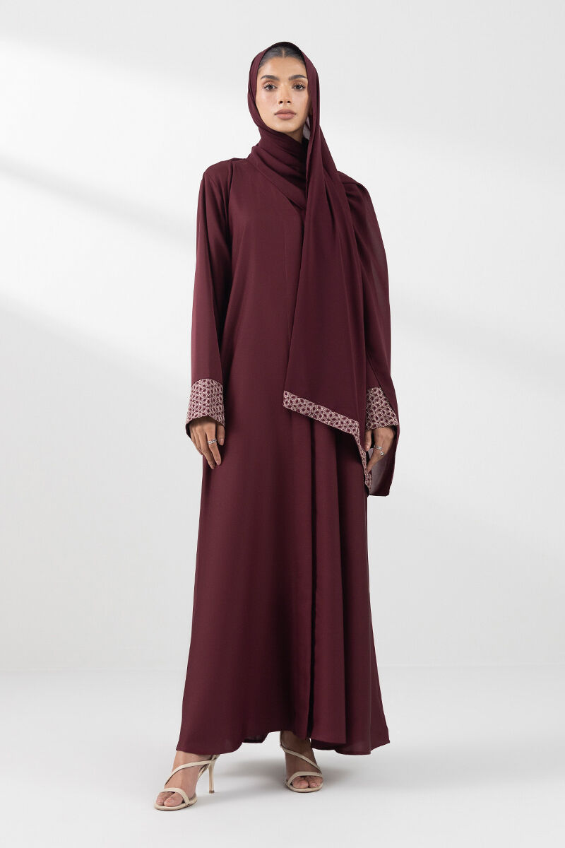 Embroidered Abaya Set