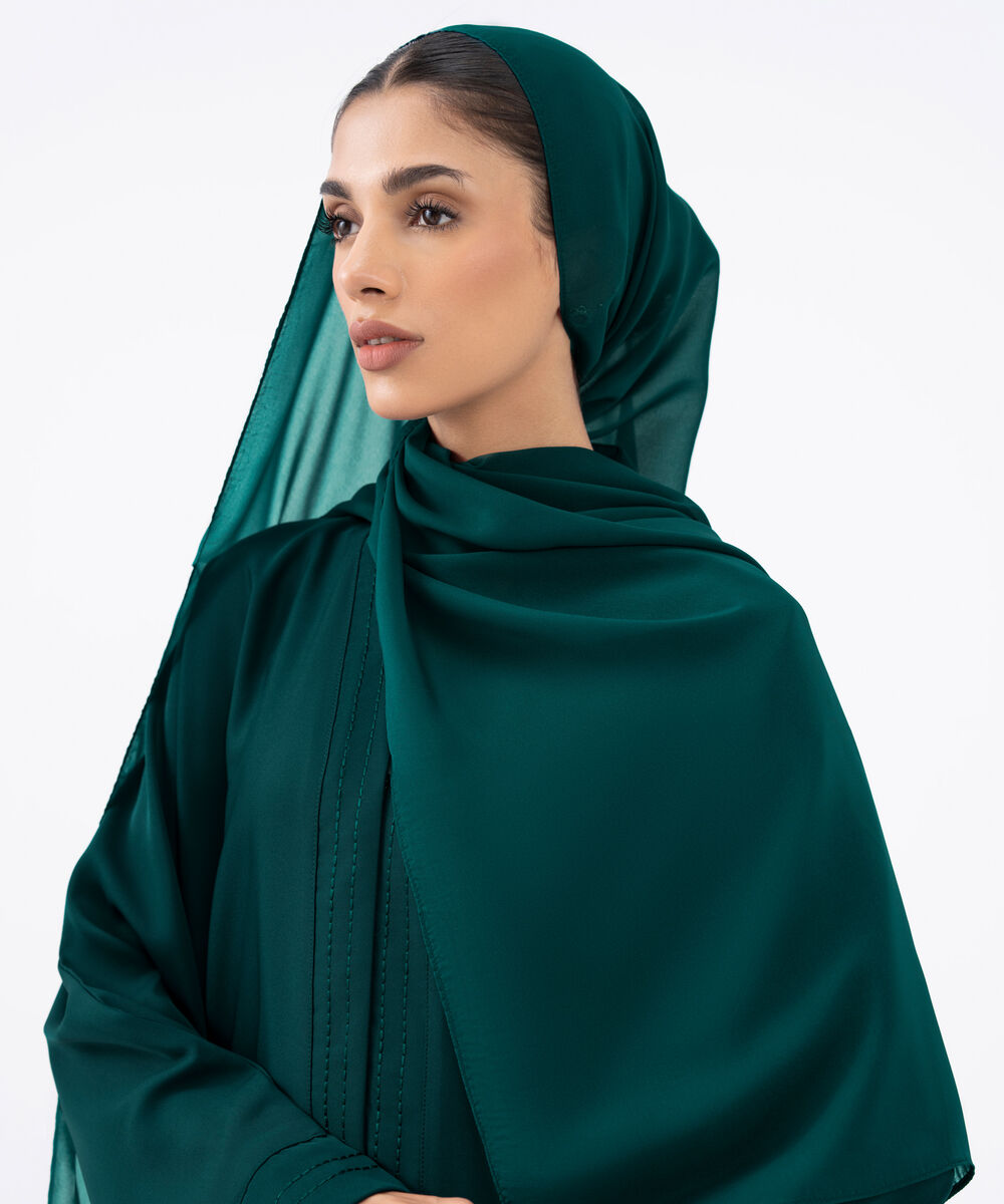 Women's Teal Polyester Hijab